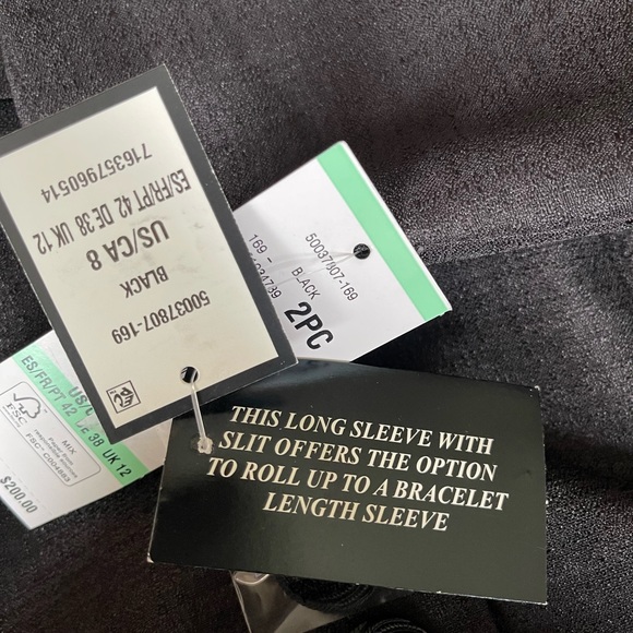 Le Suit Black Blazer and Skirt Set - Picture 7 of 9